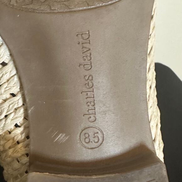 Charles David Cream Crochet Raffia Loafers Finite Slip-On Flats Sz 8.5 - Picture 9 of 9